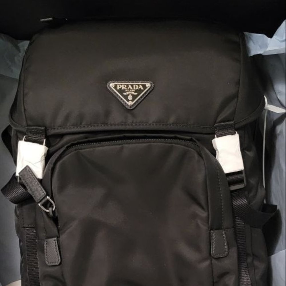 Prada Re-Nylon and Saffiano Leather Backpack